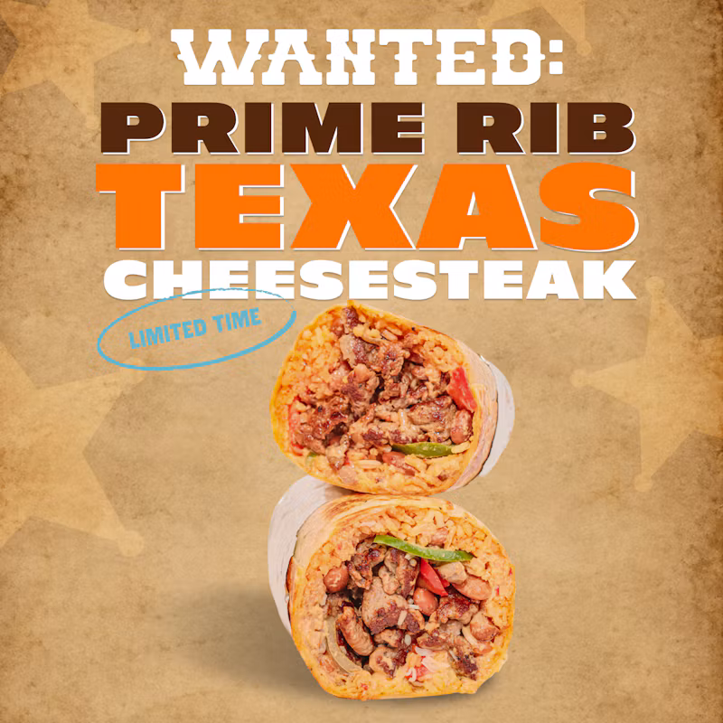 Prime Rib Cheesesteak Burrito